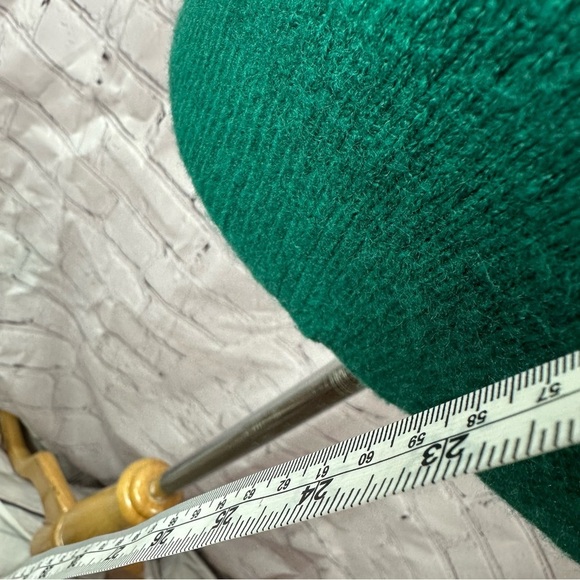 LOFT ann taylor petites Green V-Neck Sweater rhinestone bling buttons sz LP - Picture 4 of 8